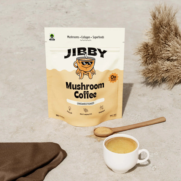 Jibby Mushroom Coffee - Collagen, Mushrooms, Superfoods