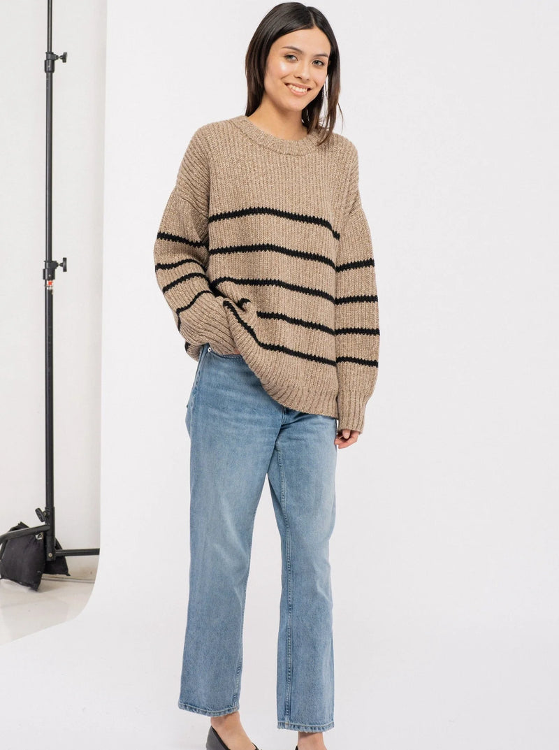 Field Sweater - Brown Stripe