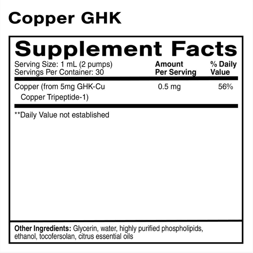 Oral Liposomal Copper GHK Oral Liposomal Copper GHK