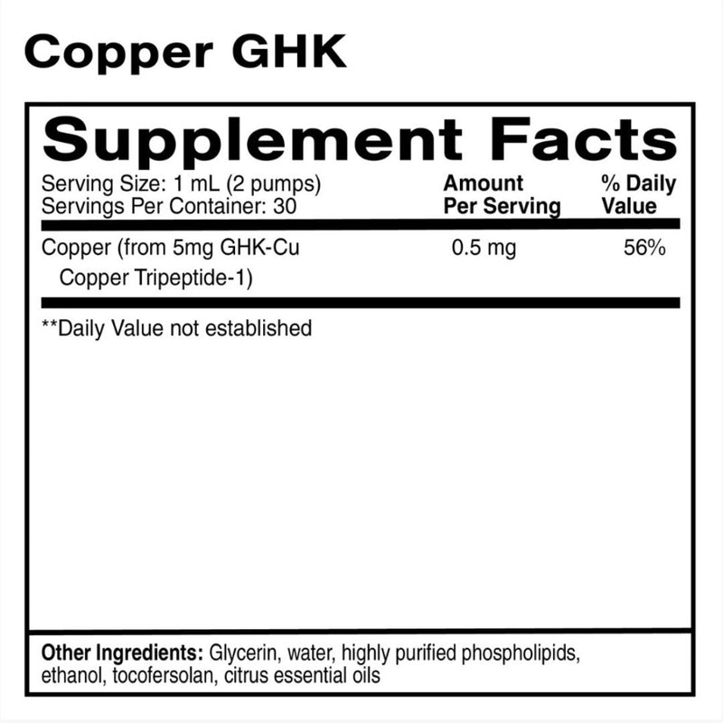 Oral Liposomal Copper GHK Oral Liposomal Copper GHK