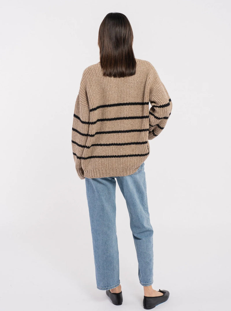 Field Sweater - Brown Stripe
