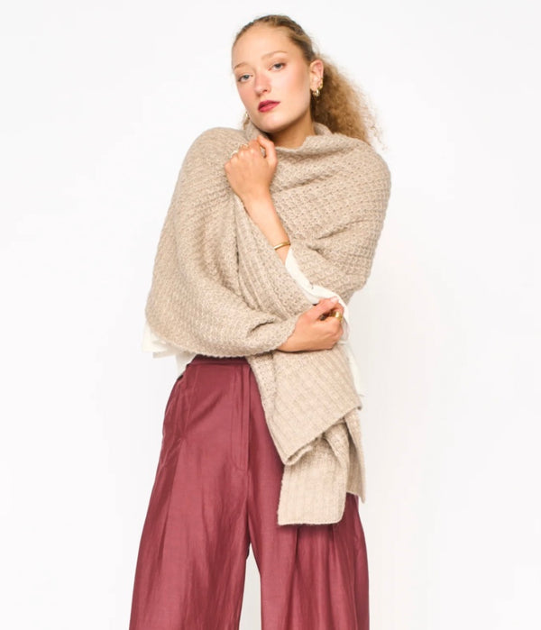 Oversized Scarf in Graham Cracker