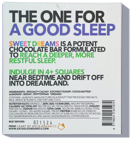 Sweet Dreams Chocolate Bar