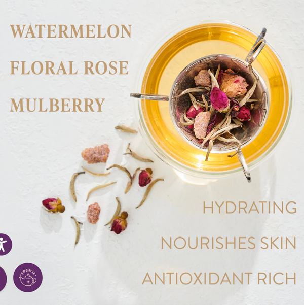 Gemini: Watermelon-Rose-Mulberry Pomegranate Tea for Beauty - Luxe Refill Pouch