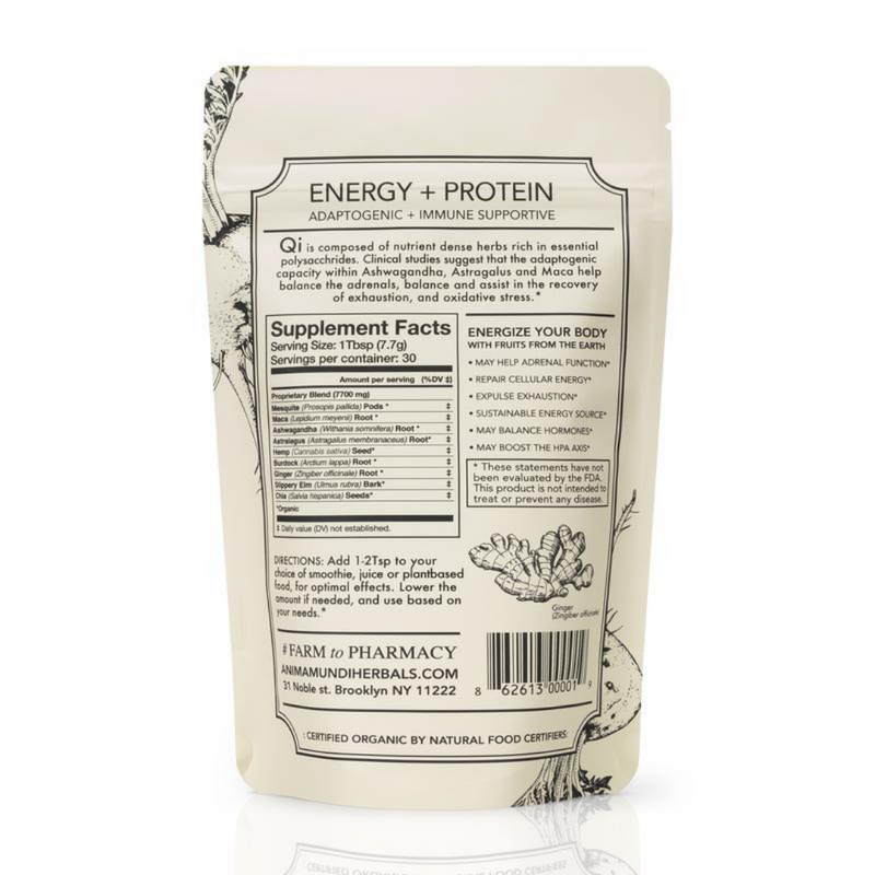 QI Energy & Protein : Adaptogenic Superpowder Vibrant Market | Clean Beauty + Wellness Shop in New Orleans