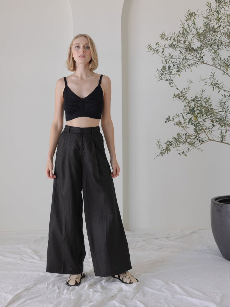 Soft Tailored Pant - Black Vibrant Market | Clean Beauty + Wellness Shop in New Orleans