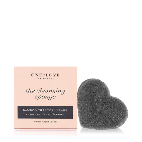 The Cleansing Sponge Bamboo Charcoal Heart Vibrant Market | Clean Beauty + Wellness Shop in New Orleans